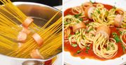 Spaghetti z parówkami. Kryzysowy obiad w kilka minut