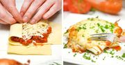 Koperty z lasagne w sosie pomidorowym. Pomysł na makaron inaczej