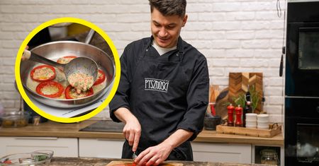 Pomidory smażone z jajkami. Omlet w innym wydaniu