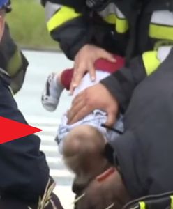 Policjant udzielał wywiadu, gdy usłyszał wołanie o pomoc. Rzucił się, by ratować dziecko [WIDEO]