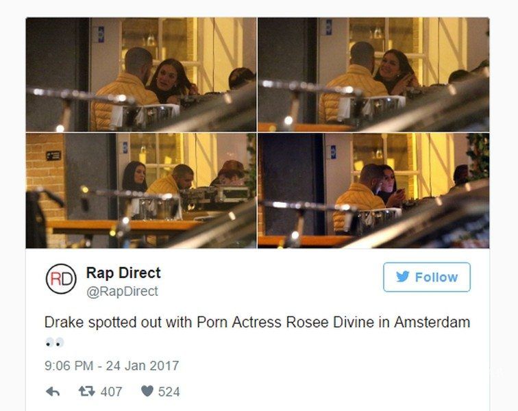Drake i Rosee Divine na randce (fot. Twitter)