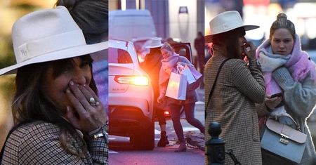 Anna Lewandowska i Zosia Ślotała robią luksusowe zakupy i wsiadają do zaparkowanego na środku ulicy samochodu (ZDJĘCIA)
