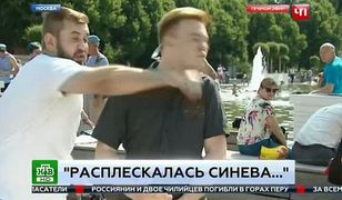 Rosyjski reporter uderzony w programie na żywo! Dlaczego nikt nie zareagował?