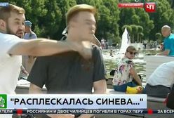 Rosyjski reporter uderzony w programie na żywo! Dlaczego nikt nie zareagował?