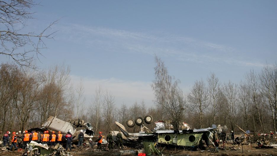 Miejsce katastrofy samolotu prezydenckiego Tu-154M.