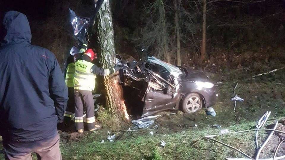 Wrak samochodu, którym jechała Patrycja Makowska