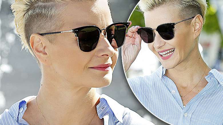 Małgorzata Kożuchowska, tatuaż z grupą krwi