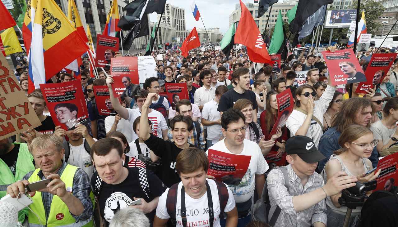 Protesty w Rosji ws. działań policji. Są zatrzymani