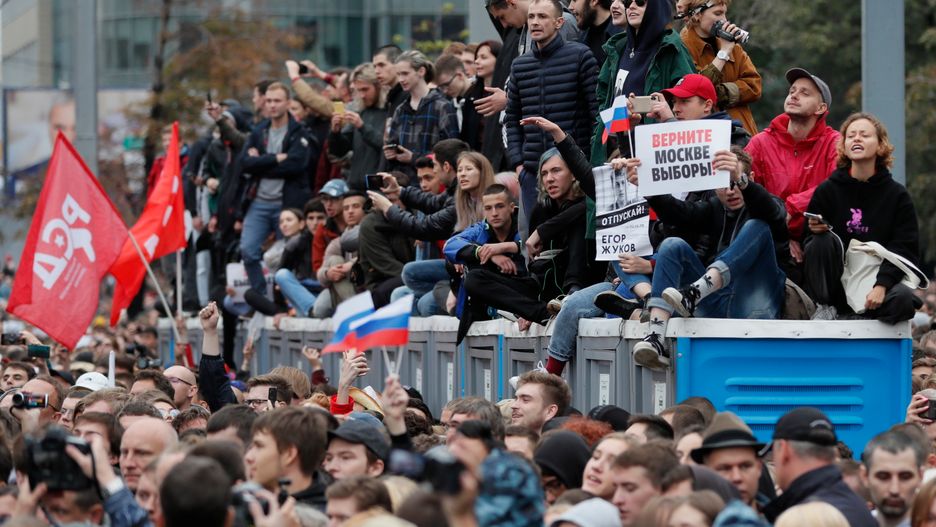 Na sobotniej demonstracji w Moskwie było ok. 60 tys. osób