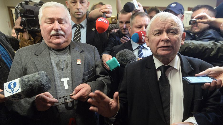 Dziennik pisze o "wyraźnej linii frontu" między zwolennikami Wałęsy a Kaczyńskiego