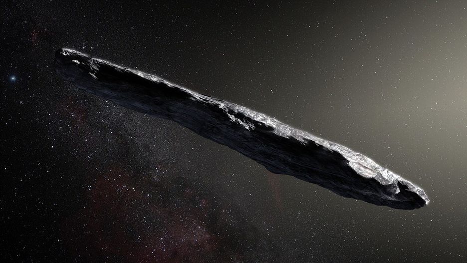 Artystyczna wizja planetoidy Oumuamua