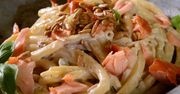 Spaghetti z łososiem i kremowym sosem śmietanowym. Szybko i smacznie
