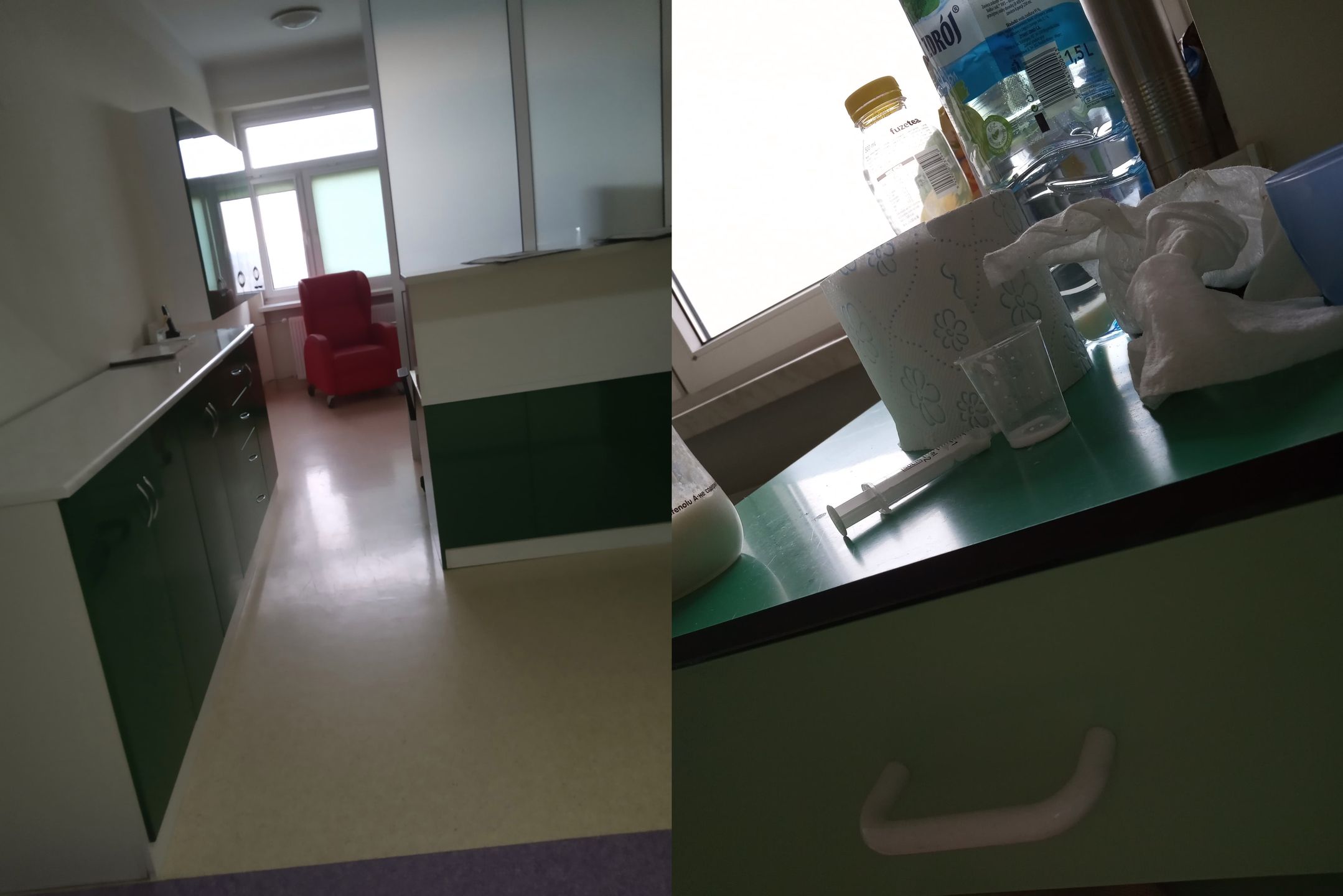 Pani Karolina zauważyła, że fotel od WOŚP stoi w dyżurce pielęgniarek.