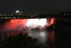 Wodospad Niagara w polskich barwach. Specjalne oświetlenie z okazji 100. rocznicy odzyskania niepodległości