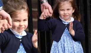 Mała Charlotte "zgapiła" śmieszną minę od księcia Harry'ego. Wyglądają niemalże identycznie