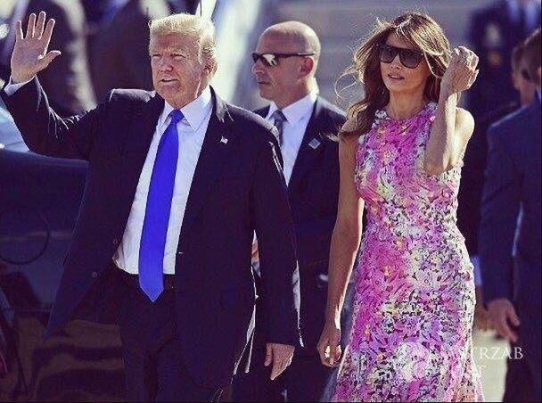 Melania Trump w sukience w cętki