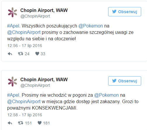 Lotnisko Chopina apeluje o ostrożność.