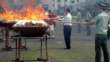 Jedna z antynarkotykowych akcji w Chinach