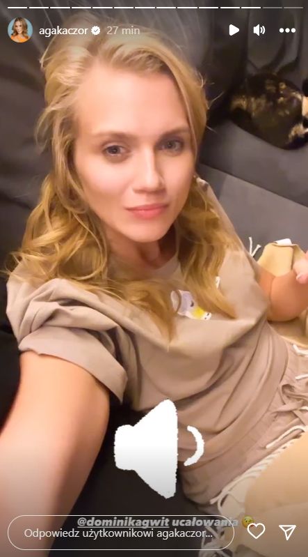 Agnieszka Kaczorowska reaguje na krytykę jej figury (fot. InstaStories)