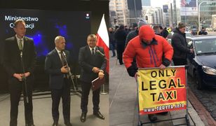 Ostry protest przed Ministerstwem Cyfryzacji. W tle rozmowy Ubera z rządem