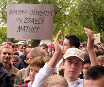 Protest opolskich maturzystów