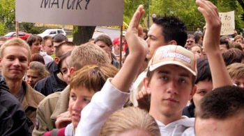 Protest opolskich maturzystów