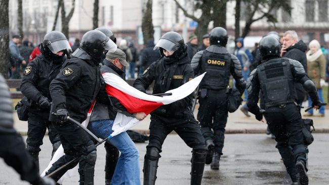 Protest w Mińsku