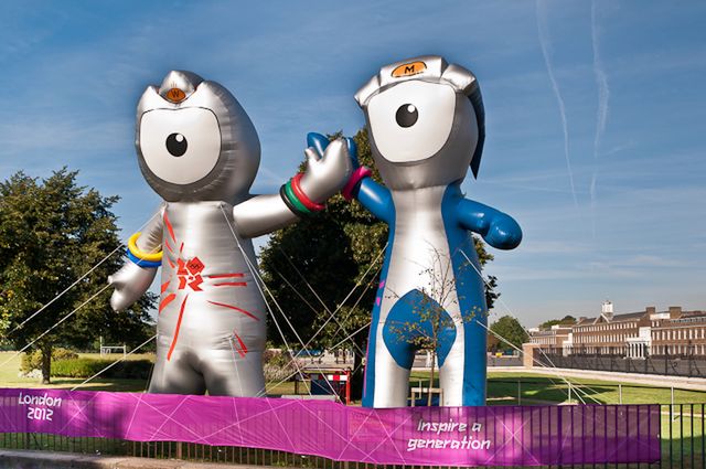 Wenlock i Mandeville - krople a'la Teletubisie