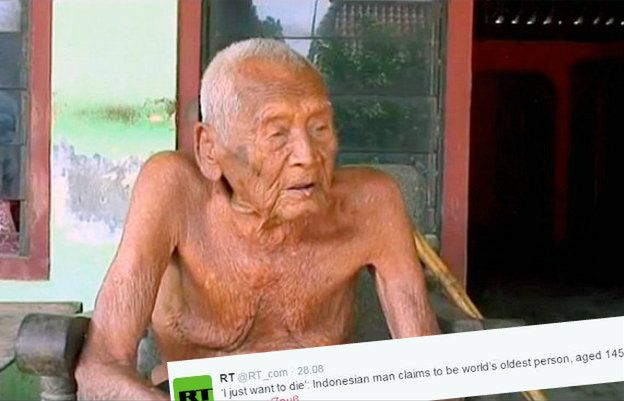 W Indonezji odnaleziono najstarszego człowieka na świecie. Jego jedynym pragnieniem jest szybka śmierć