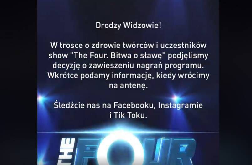 The Four. Bitwa o sławę — produkcja nowych odcinków zawieszona