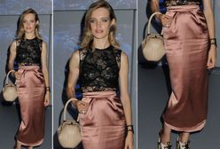 LOOK OF THE DAY: Natalia Vodianova w koronkach i satynie