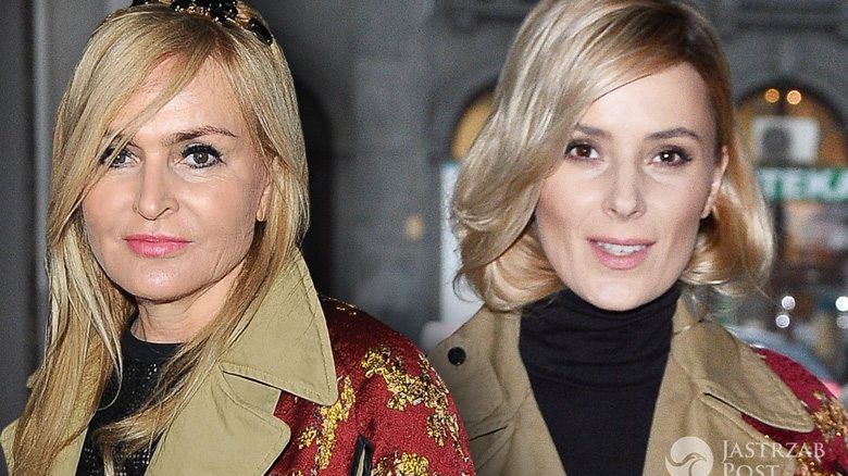 Monika Olejnik na premierze sztuki "Beniowski, król Madagaskaru" w Teatrze Imka kontra Halina Mlynkova, prezentacja kolekcji Beller, listopad 2015 (fot. ONS)