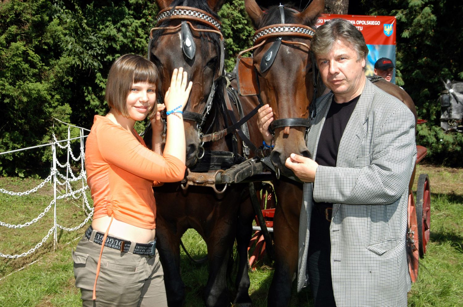 Emilian Kamiński z córką Natalią