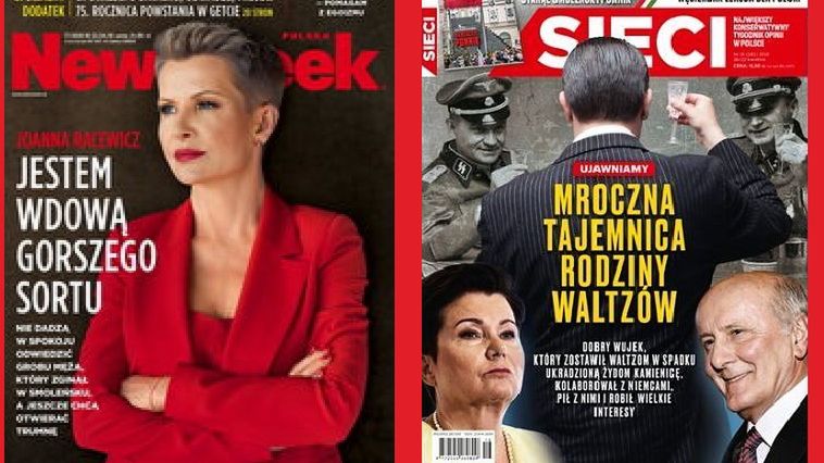 Racewicz, Rozenek, Franciszek i Waltzowie - bohaterami okładek tygodników