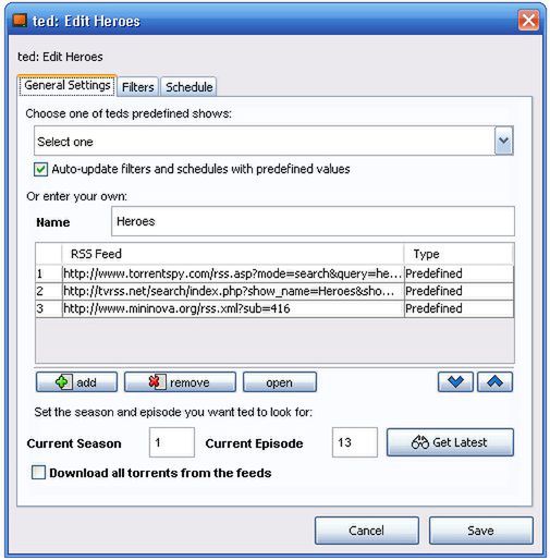 Torrent Episode Downloader - znajdź serial telewizyjny