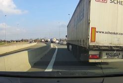 #dziejesiewmoto: zawodowy kierowca bezmyślnie blokuje pas