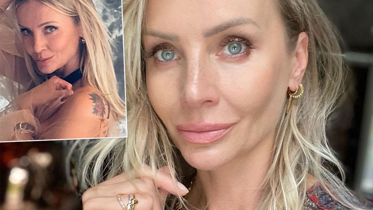 Agnieszka Woźniak-Starak w nietypowym nakryciu głowy