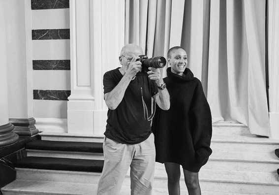 Peter Lindbergh na planie zdjęciowym