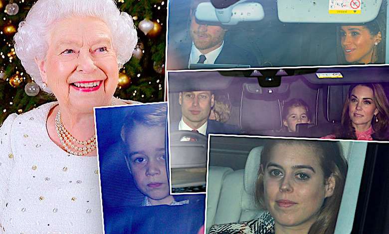 Cała rodzina królewska przyłapana na świątecznym spotkaniu u królowej Elżbiety II! Ciężarna Meghan Markle oraz księżna Kate zakopały topór wojenny!