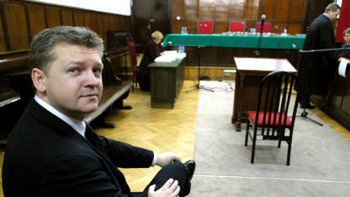 Marek Sowa podczas procesu Rywina