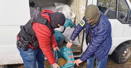 Pół tony tytoniu w samochodzie dostawczym. Służby z Mazowsza przejęły nielegalny towar