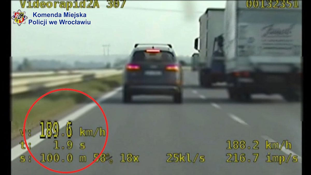 Pędził 189 km/h i poganiał innych kierowców. Policjanci wystawili surowy mandat