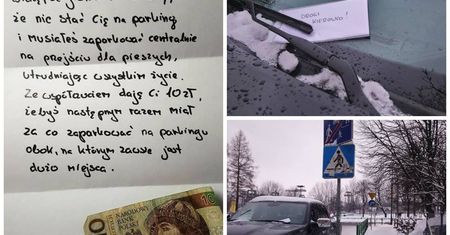 Zaparkował na pasach. "Ze współczuciem daję Ci 10 zł"