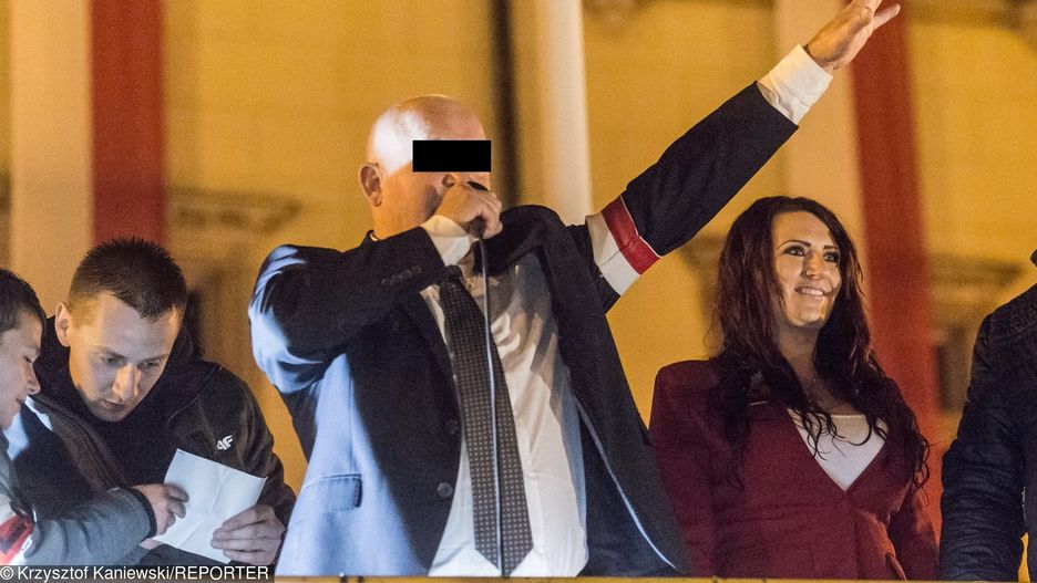 Piotr R. na Marszu Patriotów we Wrocławiu