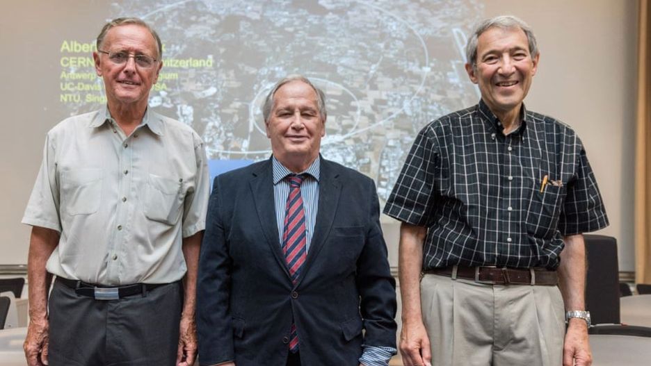 Od lewej: Peter van Nieuwenhuizen, Sergio Ferrara i Daniel Freedman, zwycięzcy nagrody Breakthrough, autorzy teorii supergrawitacji.