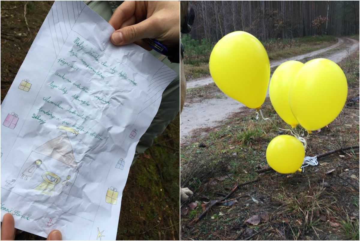 Wybrali się na spacer do lasu i znaleźli tajemniczy list. Przyleciał do Polski z Czech