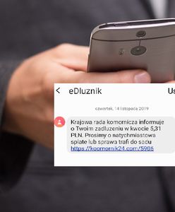 Otrzymałeś SMS o długu od Krajowej Rady Komorniczej? To oszustwo