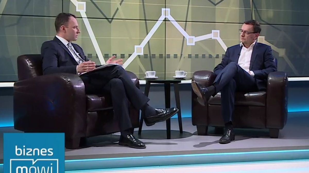 Kadr z programu "Biznes mówi", którego gościem był Janusz Jankowiak