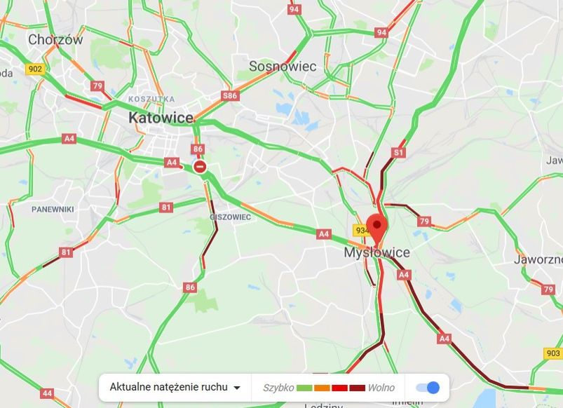 Śląsk. Utrudnienia w Mysłowicach. 5-kilometrowy korek na A4