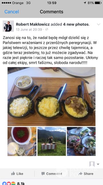 Robert Makłowicz Facebook